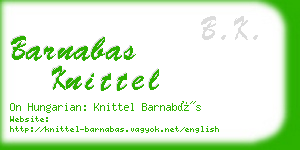 barnabas knittel business card